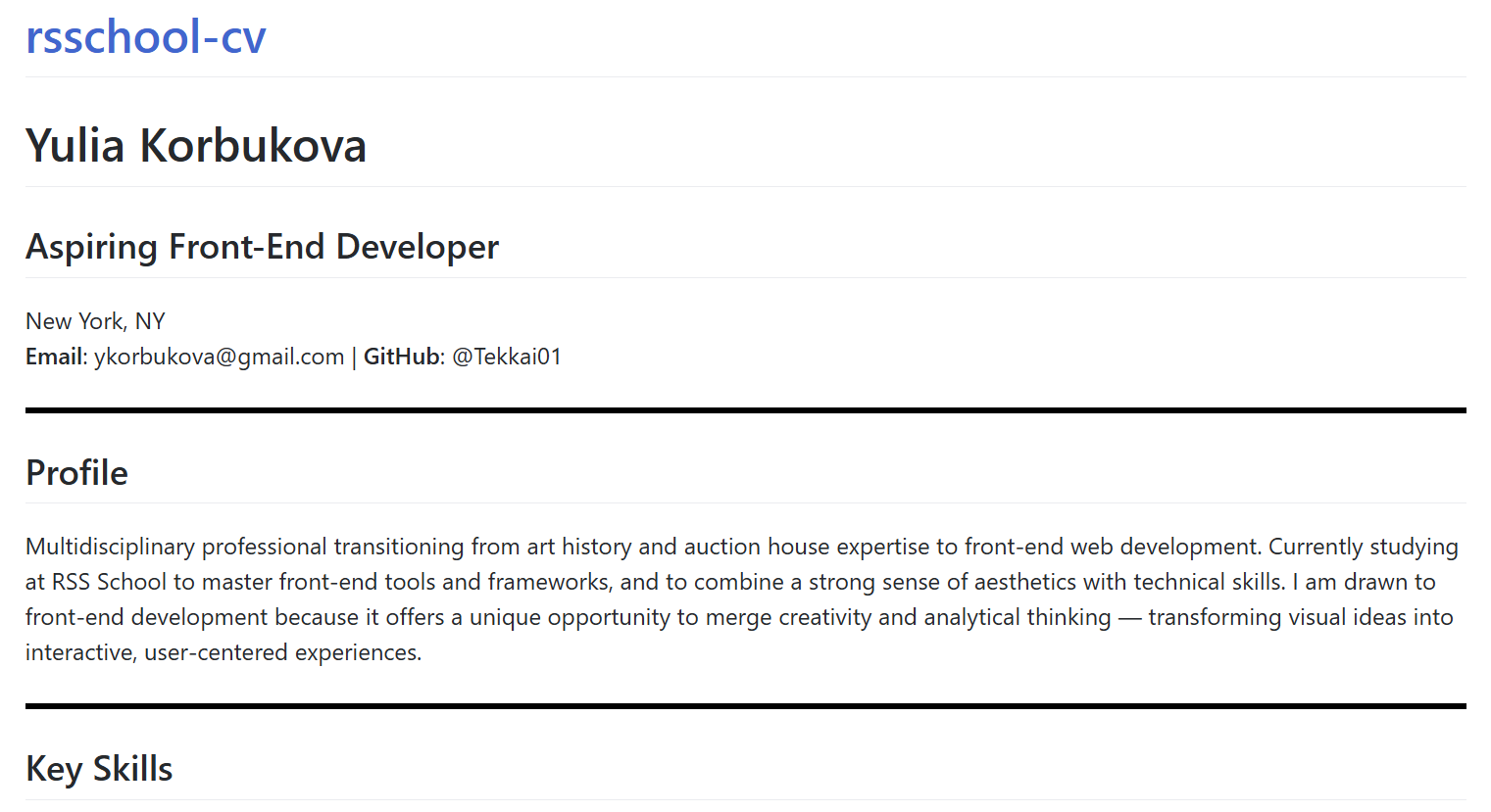CV Markdown